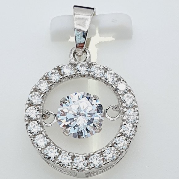 "#925 Sterling Silver Cubic Zircon Pendant for Women/Girls, US925P1132 - Picture 10 of 11